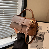 Sac à main en cuir PU pour femme, sac à bandoulière, sac sous les bras vintage, cartable carré, noir, mode initiée 1